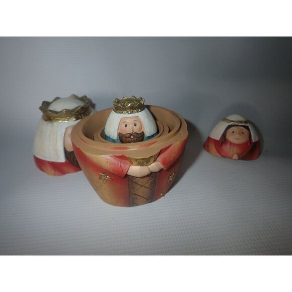 Nativity Nesting doll Set Christmas Kings Holy Family Decoration - Picture 3 of 6
